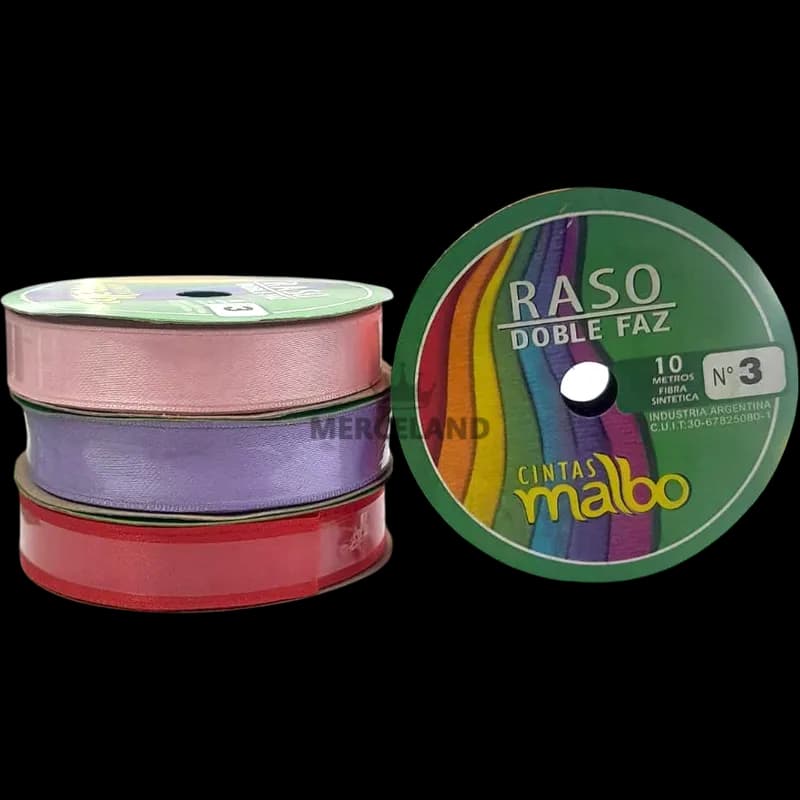 Cinta Raso N°3 x 10mts - 4 Unidades